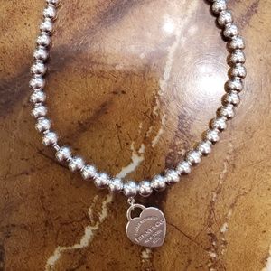 *sold* Authentic tiffany mini bead bracelet heart